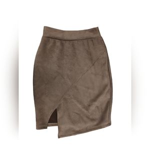 Peyton Jensen Tan Suede Skirt XS